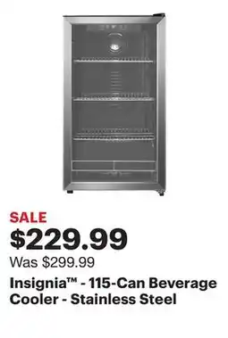 Best Buy Insignia - 115-Can Beverage Cooler - Stainless Steel offer