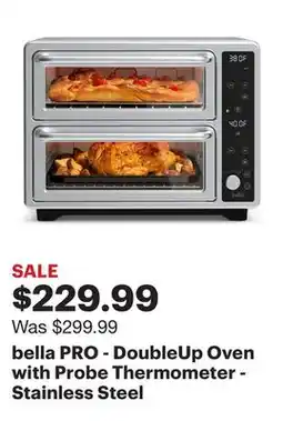 Best Buy bella PRO - DoubleUp Oven with Probe Thermometer - Stainless Steel offer