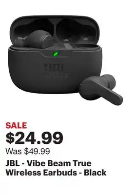 Best Buy JBL - Vibe Beam True Wireless Earbuds - Black offer