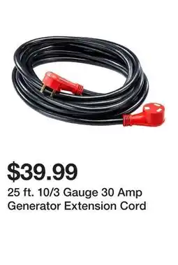 Harbor Freight Tools 25 ft. 10/3 Gauge 30 Amp Generator Extension Cord offer