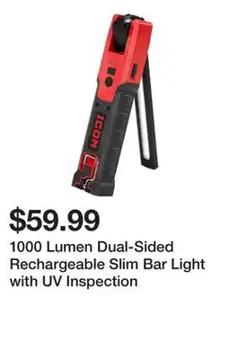 Harbor Freight Tools 1000 Lumen Dual-Sided Rechargeable Slim Bar Light with UV Inspection offer