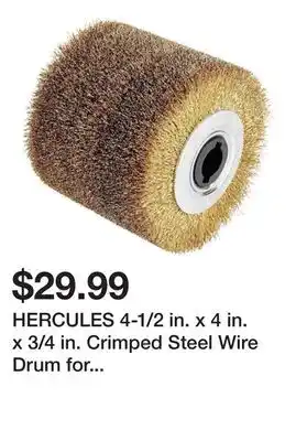 Harbor Freight Tools HERCULES 4-1/2 in. x 4 in. x 3/4 in. Crimped Steel Wire Drum for Surface Conditioning Tools offer