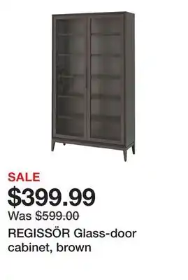 Ikea REGISSÖR Glass-door cabinet, brown offer