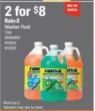AutoZone Rain-x Washer Fluid offer