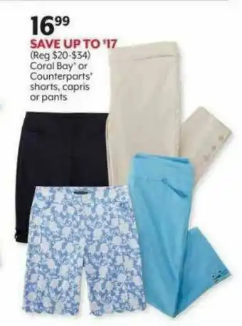 Bealls Coral Bay Or Counterparts Shorts Capris Or Pants offer