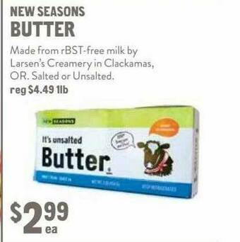New Seasons Market New Seasons Butter offer