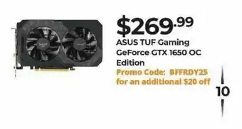 Newegg Asus Tuf Gaming Geforce Gtx 1650 Oc Edition offer