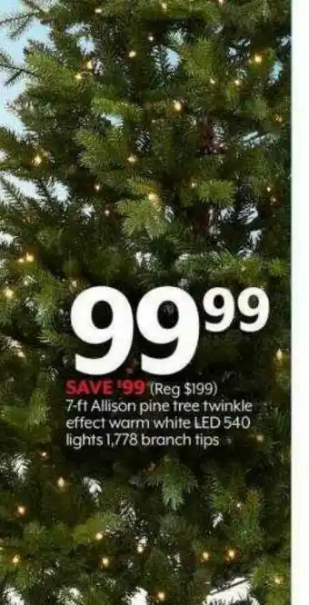 Bealls 7-ft Allison Pine Tree Twinkle Effect Warm White Led 540 Lights offer