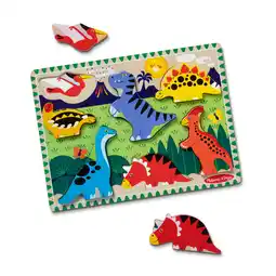 Walmart Melissa & Doug Dinosaur Wooden Chunky Puzzle (7 pcs) - FSC Certified offer