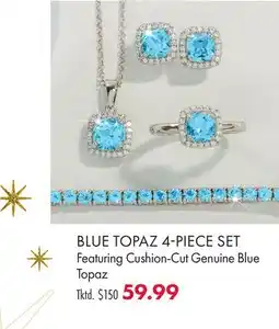 Boscov's BLUE TOPAZ 4PIECE SET offer