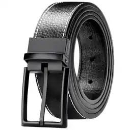 Walmart Mens Reversible Leather Belt, Dress Casual Belts for Men, One Belt Reverse For 2 Sides offer