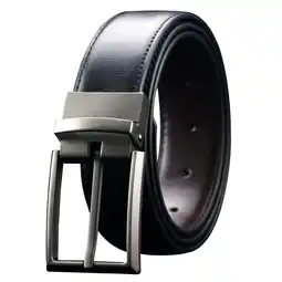 Walmart Mens Reversible Leather Belt, Dress Casual Belts for Men, One Belt Reverse For 2 Sides offer