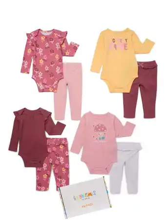 Walmart Garanimals Baby Girl Mix and Match Outfits Kid-Pack, 8-Piece, Sizes 0-24 Months offer