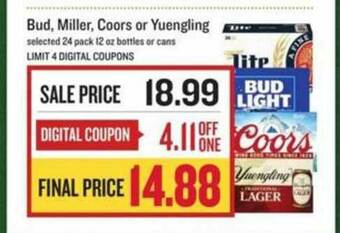 Lowes Foods Bud Miller Coors Or Yuengling offer