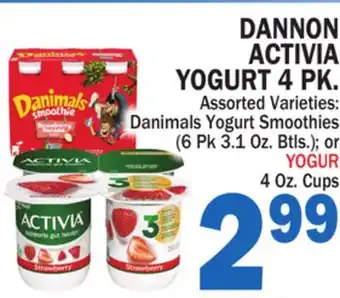 Bravo Supermarkets DANNON ACTIVIA YOGURT offer