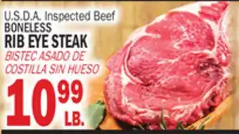 Bravo Supermarkets BONELESS RIB EYE STEAK offer