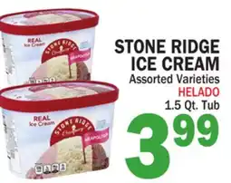 Bravo Supermarkets STONE RIDGE ICE CREAM offer