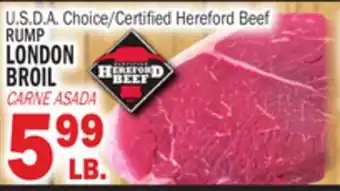 Bravo Supermarkets RUMP LONDON BROIL offer