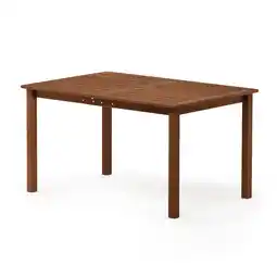 Walmart Furinno Patio Furniture Hardwood Outdoor Dining Table, Natural offer