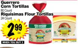 Superior Grocers Corn Corn Tortillas 80 Count, Riquisimas Flour Tortillas 24 Count offer