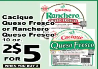 Superior Grocers Cacique Queso Fresco or Ranchero Queso Fresco offer