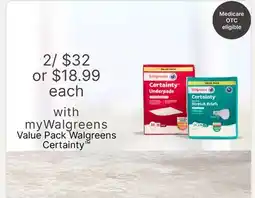 Walgreens Value Pack Walgreens Certainty offer