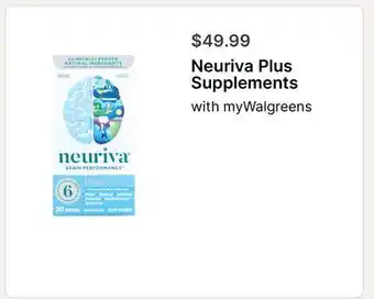 Walgreens Neuriva Plus Supplements offer