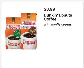 Walgreens Dunkin' Donuts Coffee offer