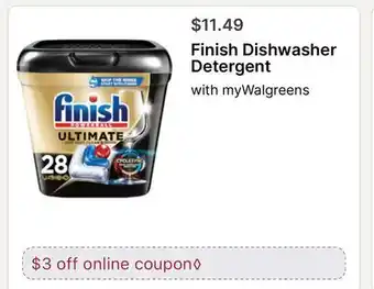 Walgreens Finish Dishwasher Detergent offer