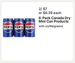 Walgreens Canada Dry Mini Can Products offer