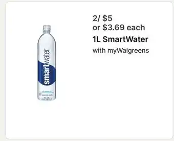 Walgreens 1L SmartWater offer