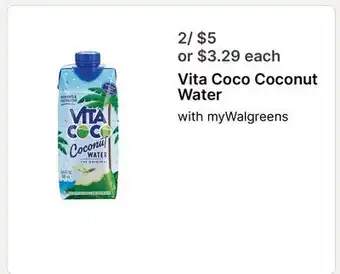 Walgreens Vita Coco Coconut Water offer