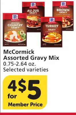 Vons McCormick Assorted Gravy Mix offer