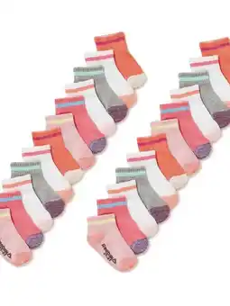 Walmart Reebok Baby and Toddler Quarter Socks, 24-Pack, Size 6M- 5T offer