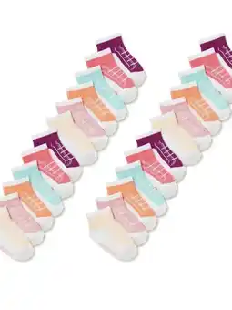 Walmart Reebok Baby and Toddler Quarter Socks, 24-Pack, Size 6M- 5T offer