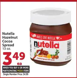 Albertsons Nutella Hazelnut Cocoa Spread offer