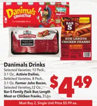 Vallarta Supermarkets Danimals Drinks offer