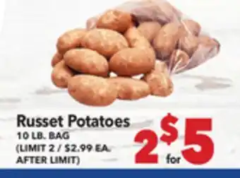 Vallarta Supermarkets Russet Potatoes offer