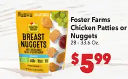 Vallarta Supermarkets Foster Farms Chicken Patties or Nuggets offer