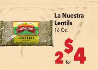 Vallarta Supermarkets La Nuestra Lentils offer