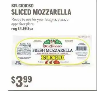 New Seasons Market Belgioioso Sliced Mozzarella offer