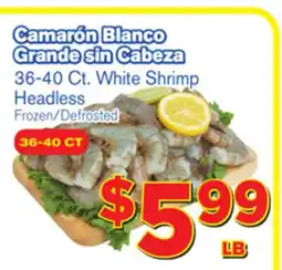 El Super Fresh 36-40 Ct. White Shrimp Headless offer