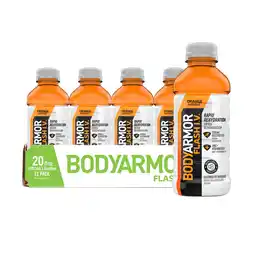 Walmart BODYARMOR Flash I.V. Rapid Rehydration Electrolyte Beverage, Orange 20oz 12pk offer