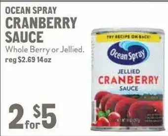 New Seasons Market Ocean Spray Cranberry Sauce offer