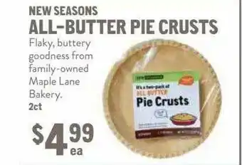 New Seasons Market New Sasons All-butter Pie Crusts offer