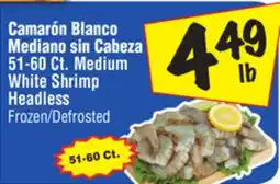 El Super 51-60 Ct. Medium White Shrimp Headless offer