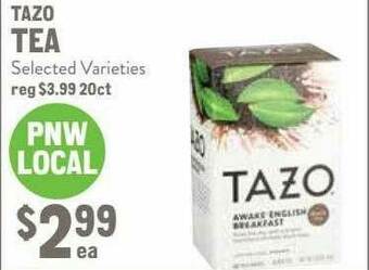 New Seasons Market Tazo Tea offer