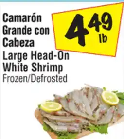 El Super Large Head-On White Shrimp offer