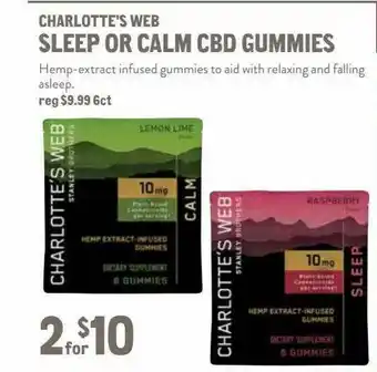 New Seasons Market Charlotte's Web Sleep Or Calm Cbd Gummies offer