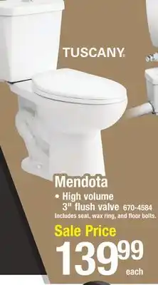 Menards Tuscany Mendota 2-Piece White Tall Elongated Toilet offer